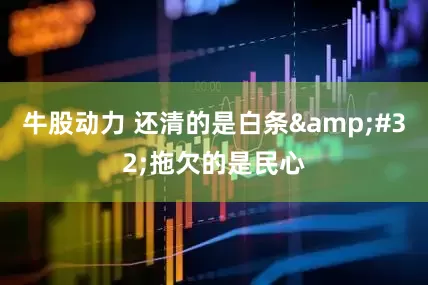 牛股动力 还清的是白条&#32;拖欠的是民心